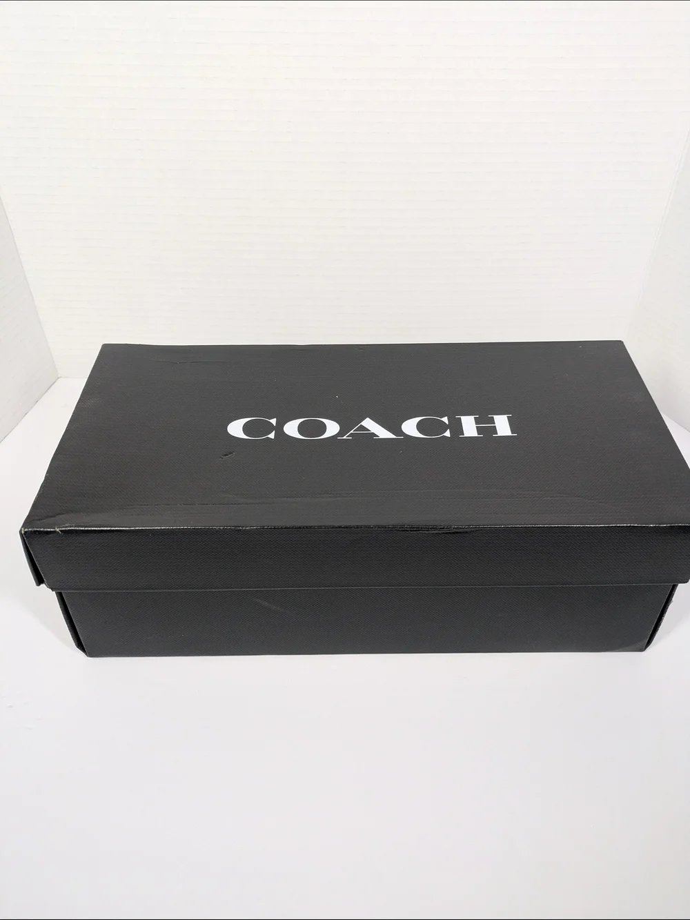 Coach Black Leather Pointed Ballet Flats with Bow and Gold Charm